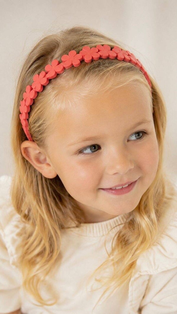 Flower Blossom Haarband – Koraal Roze