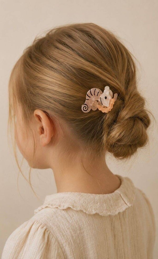 Zeepaardje Haarclip – Parel Roze