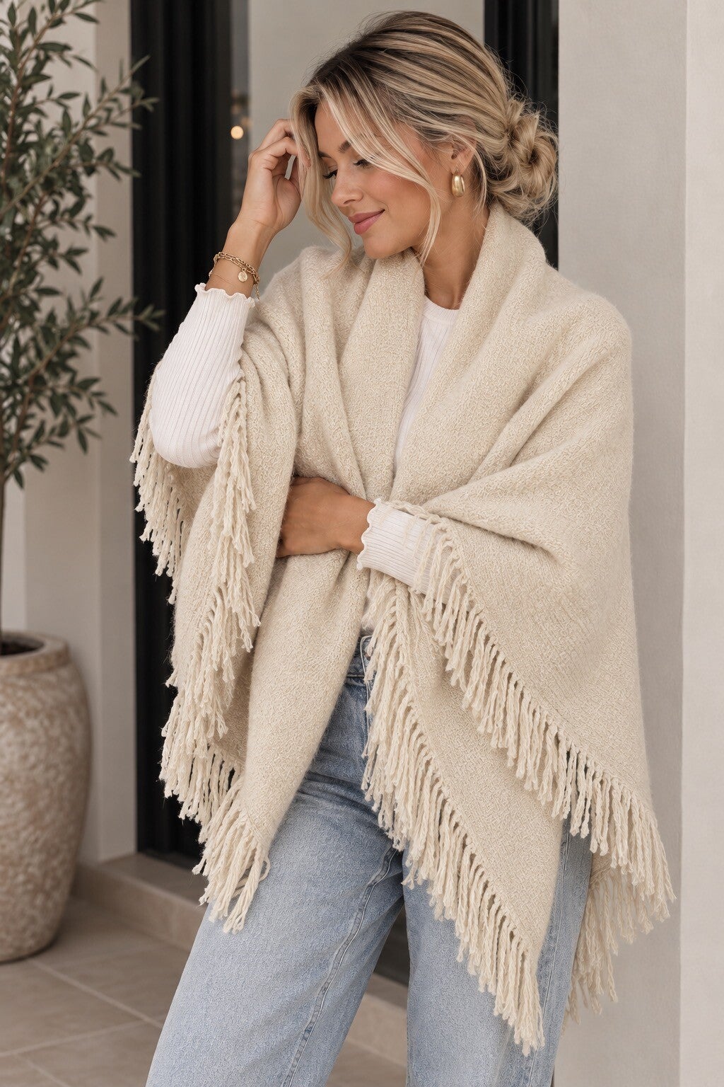 Everyday elegance sjaal Beige