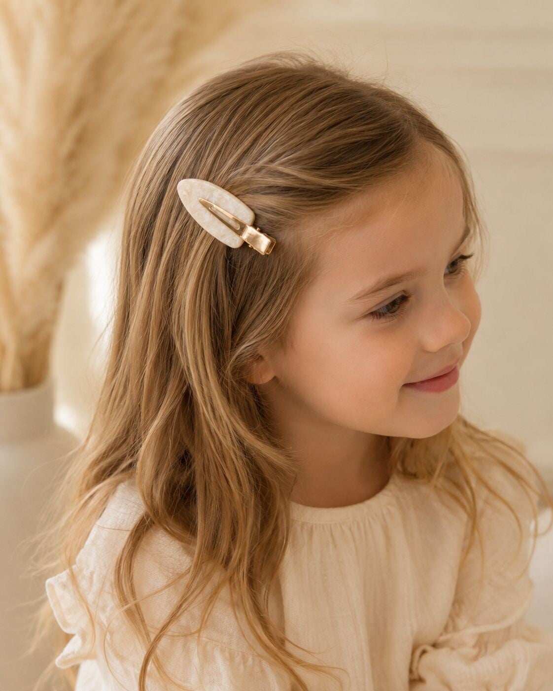 Parelmoer Haarclips – Ivoor (Set van 2)