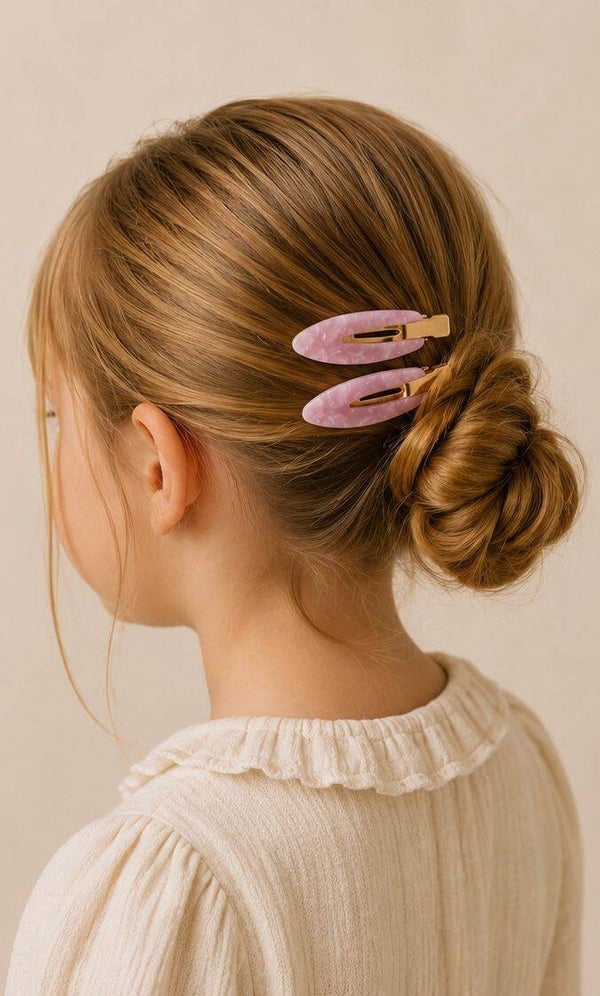 Parelmoer Haarclips – Roze (Set van 2)
