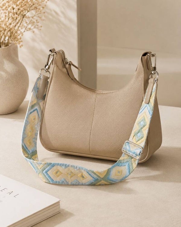 Yehwang Verstelbare Bag Strap – Pastel Aztec Blauw
