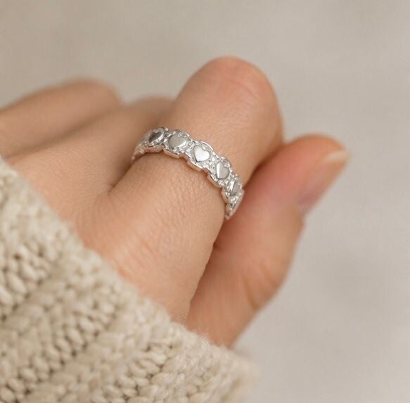 Heart Glow Ring Zilver