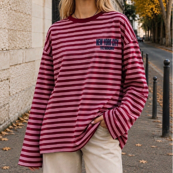 New York Longsleeve Rood