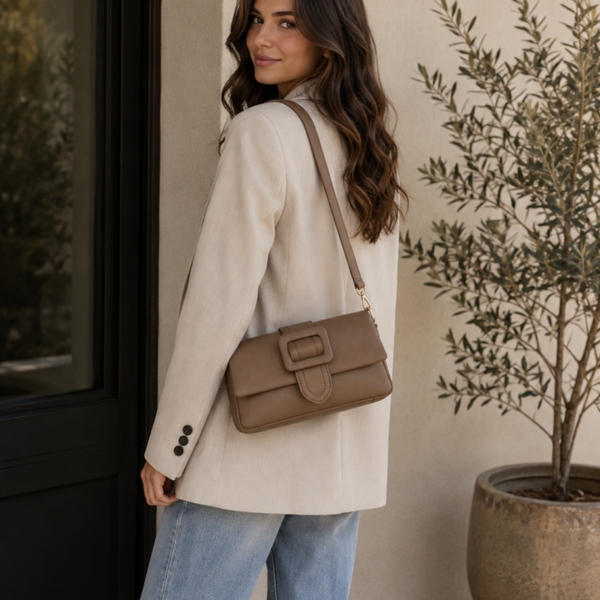 Tas Buckle beige