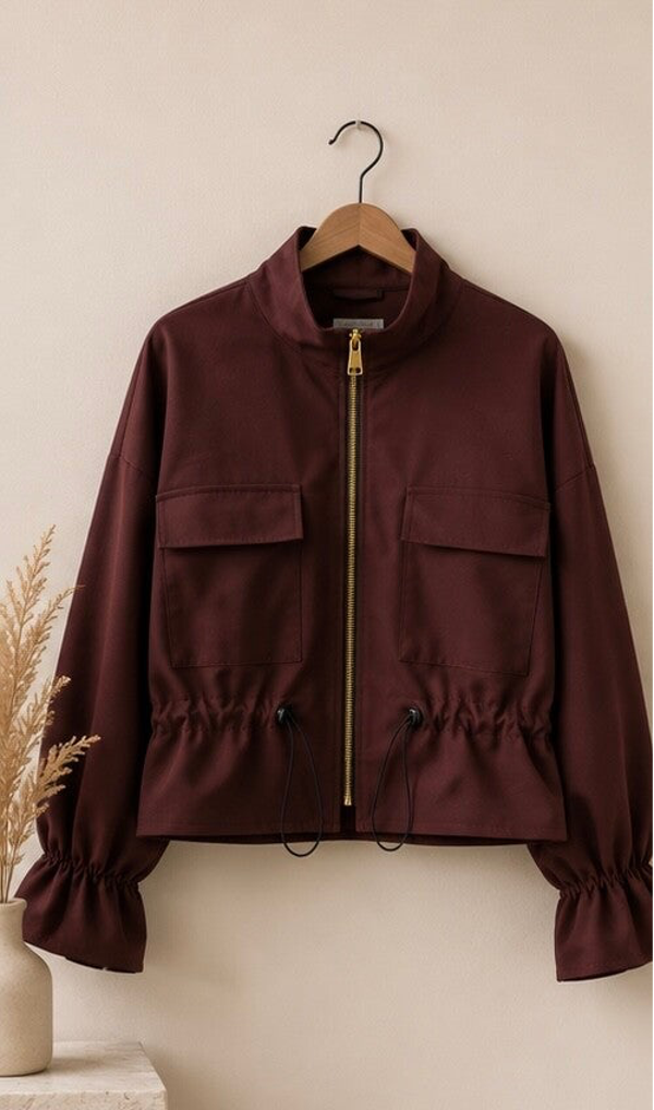 Bordeaux utility jacket