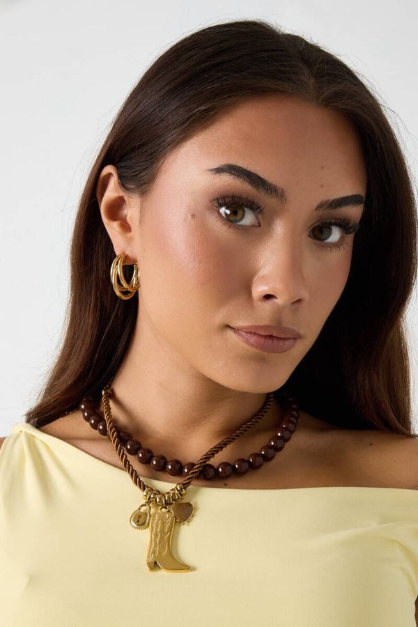 Triple Glow Hoops Gold