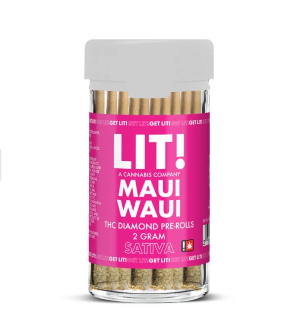Lit! 2 Gram THC Diamond Prerolls 10ct Jar (MSRP $6.99ea)