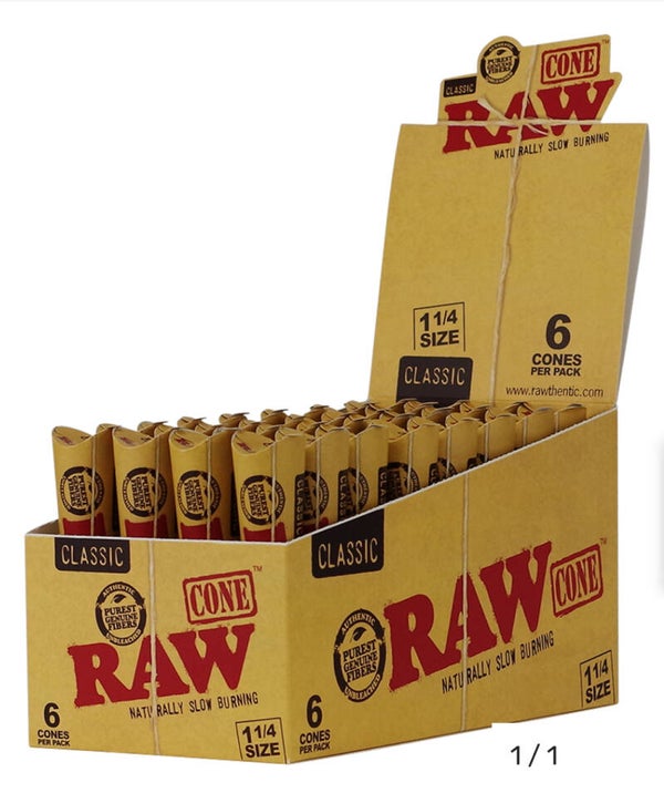 RAW Classic Cones 1 1/4 - Display Of 32