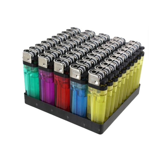 Solid Gold Clear Lighters - Display Of 50ct