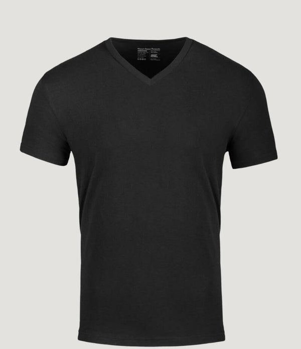 t shirt black v neck 12pc