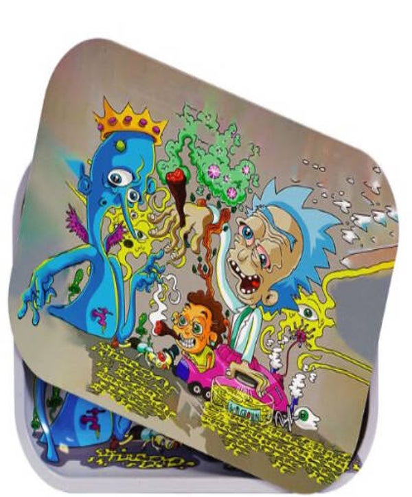 Roll Tray With Lid Design6 Medium 1ct