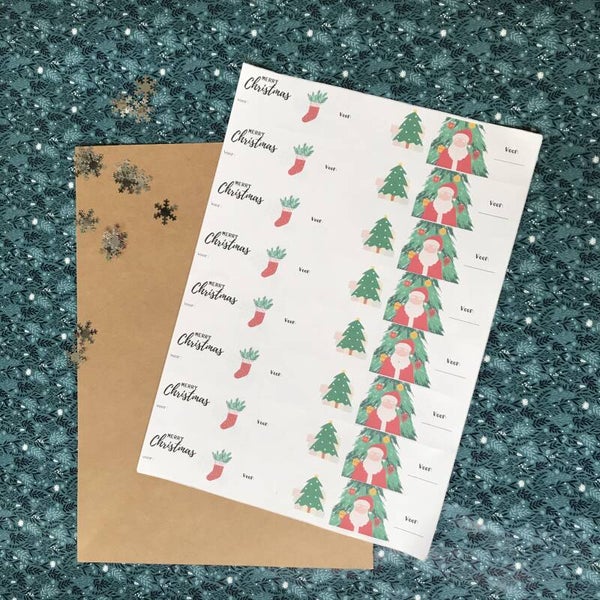 Kerst stickers (cadeau etiketten)