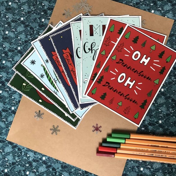 Kerstkaarten set (10 stuks)