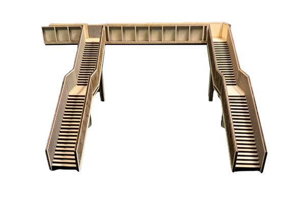 Modern 3 way Footbridge.