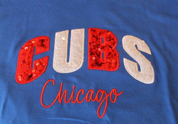 Chicago Cubs sequin applique sweatshirt