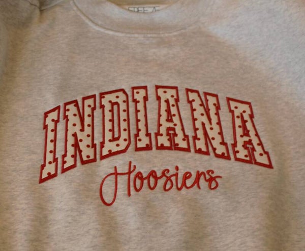 Indiana mock neck polka dot sweatshirt