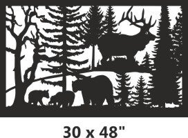 Bear & Moose Decorative Panel Insert