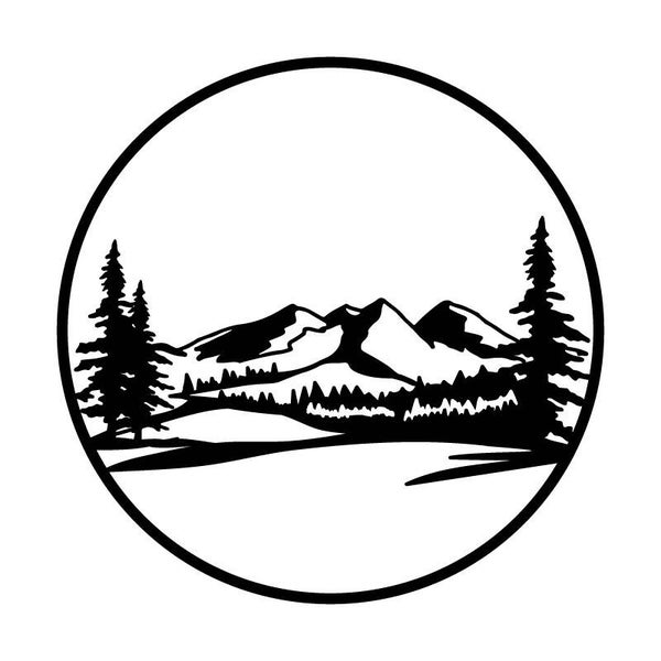 Scenic Metal Art - Mountains & Trees