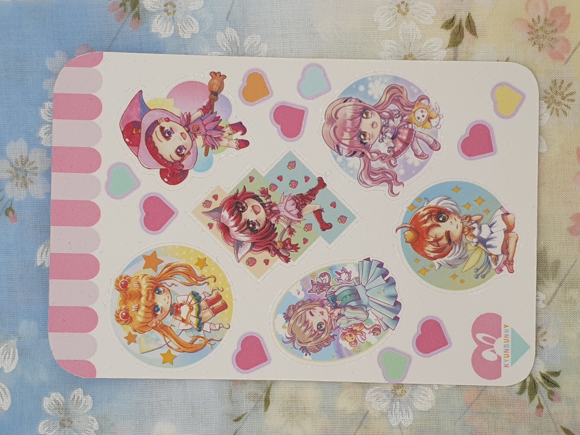 Stickerbogen - Magical Girls