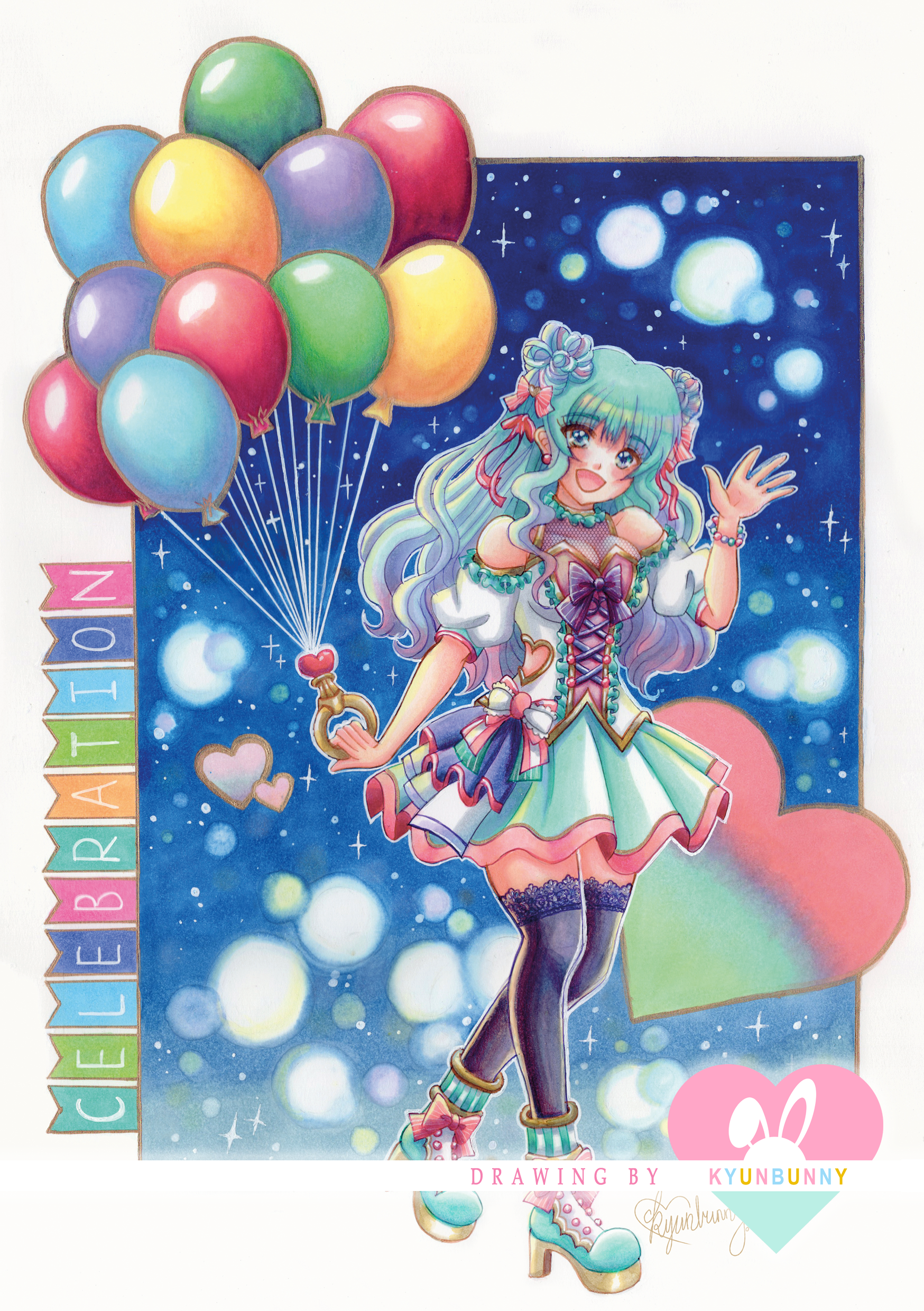Print - Milky★galS - Minty Celebration