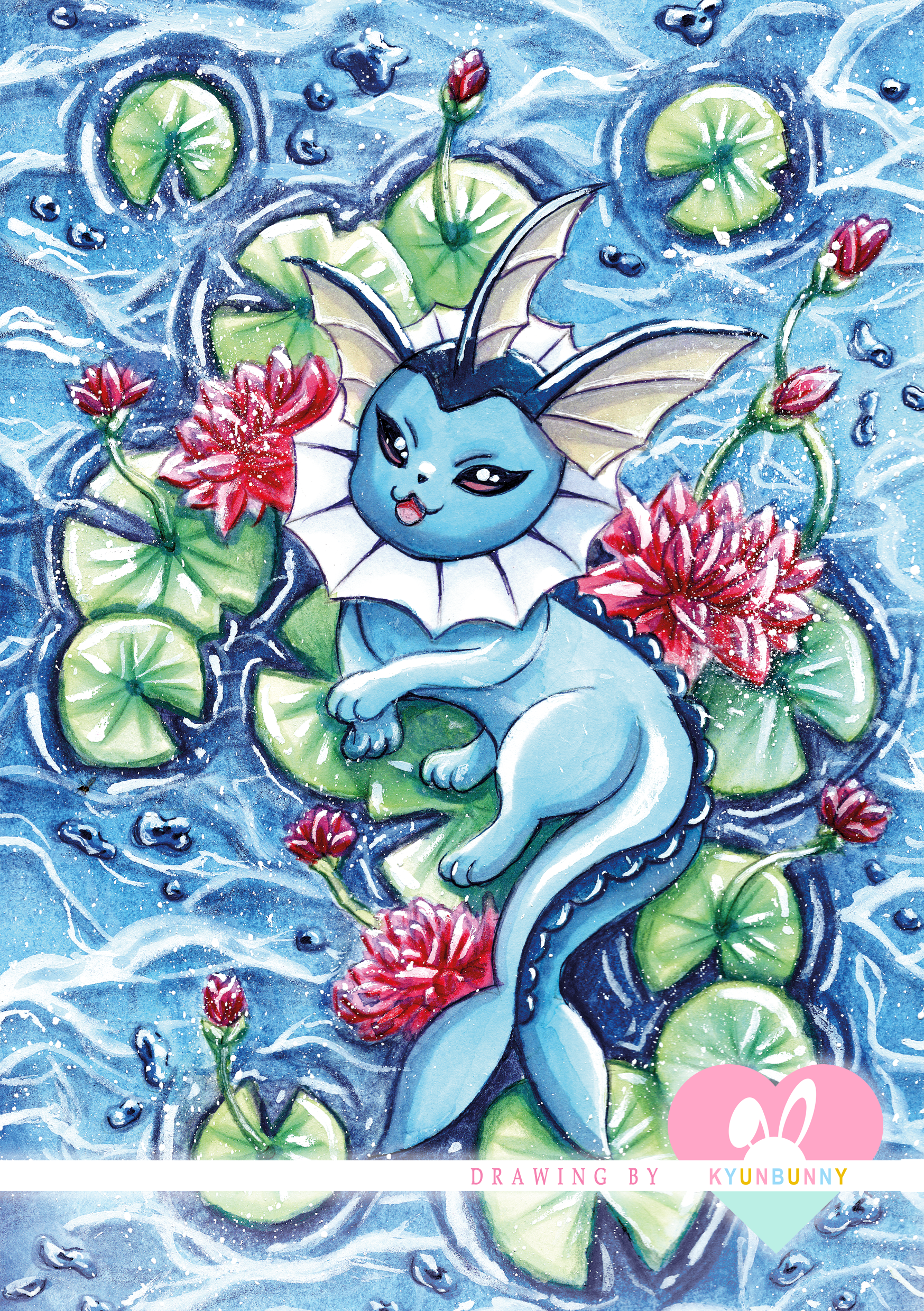 Print - Monster - Wasserlilie