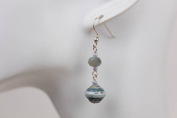 Jani WokosCrafts paper bead earrings