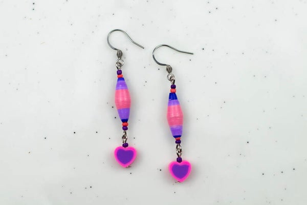 Mzuri Stainless Paper Bead Earring