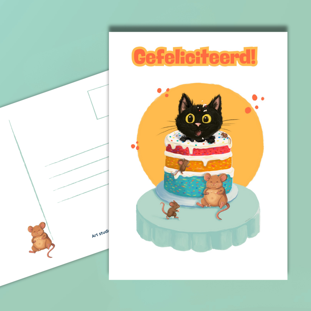 Kaart Feest - Gefeliciteerd!