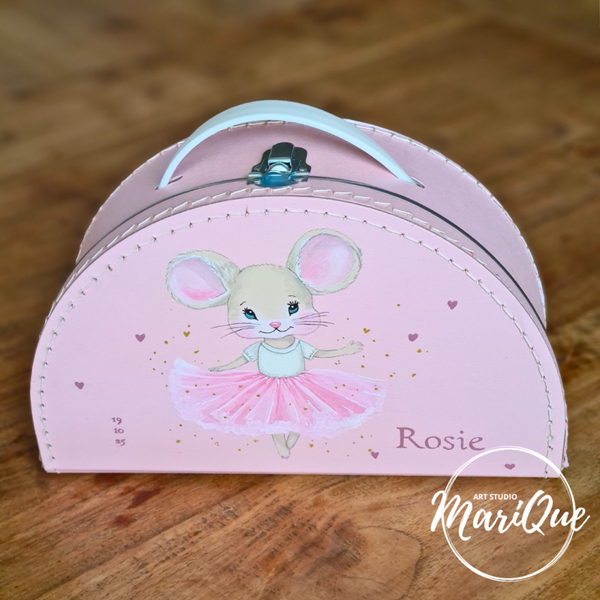 Kinderkoffer halfrond 28 cm - gepersonaliseerd