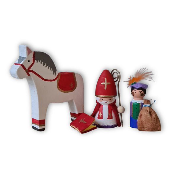 Sinterklaas speelset van hout – inclusief Ozosnel, Piet & accessoires