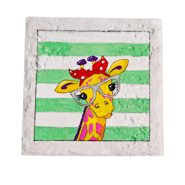 Tegel Giraffe met bril