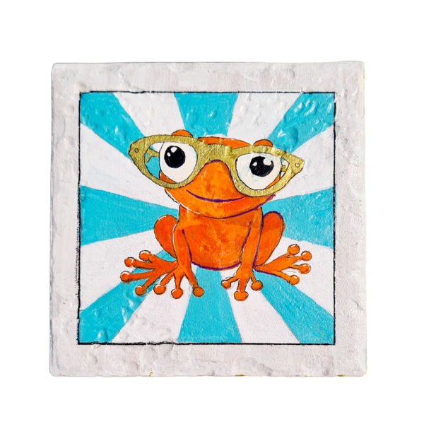 Tegel Kikker met bril