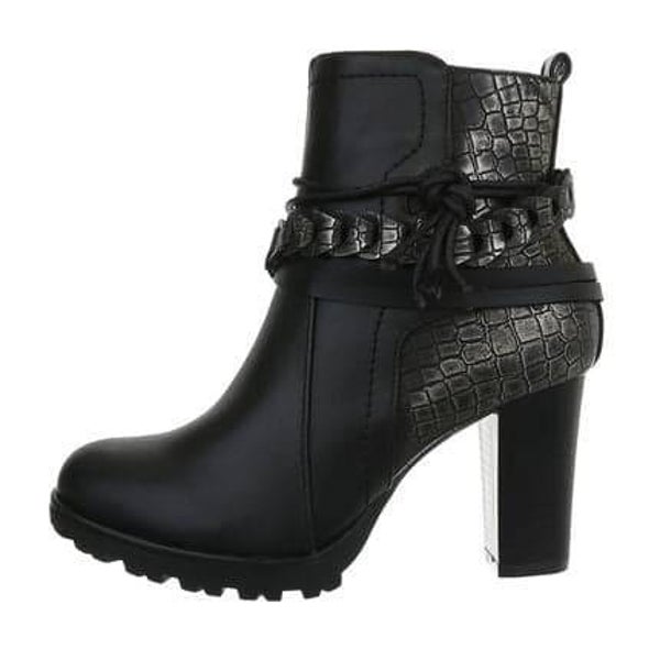 Super gave boots met croco accenten / Enkellaarzen met hak