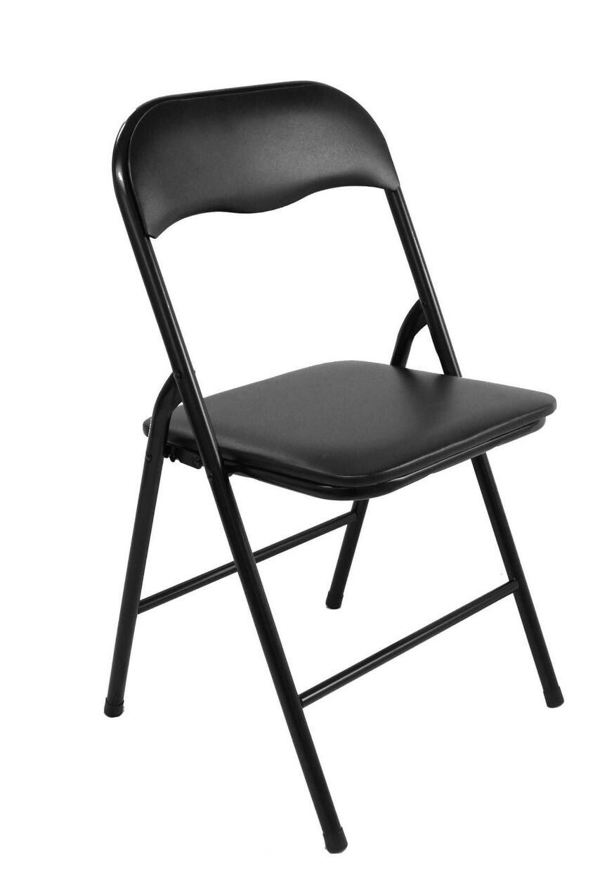 Chaise pliante noire rembourrée-Location