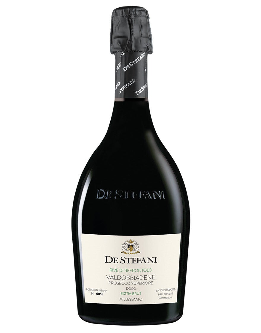De Stefani Valdobbiadene Prosecco Superiore DOCG Extra Brut Millesimato Rive di Refrontolo 2023