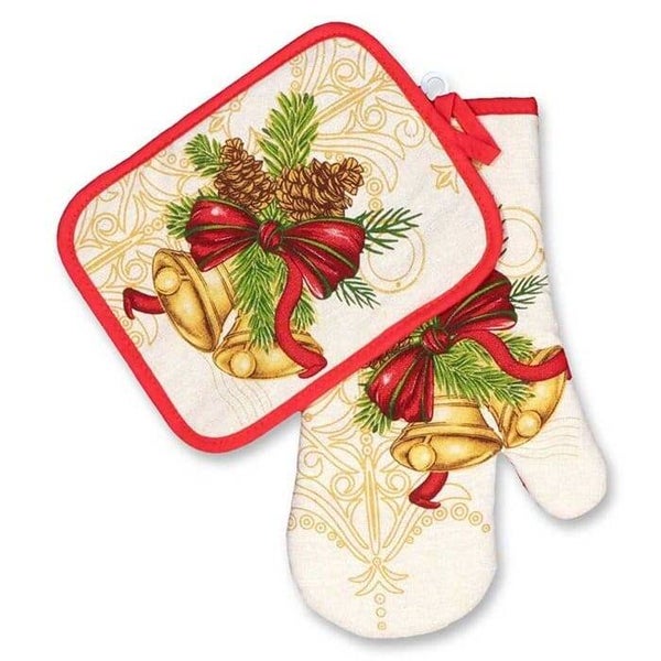 Bundel – Pannenlap en Ovenwant -keukenset - Klok en bellen