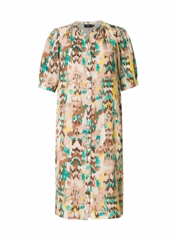 Yest dress Zurina sand multicolor