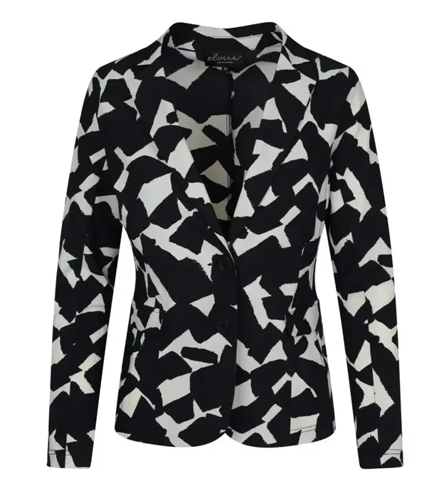 Elvira blazer Carmen graphic travel print travelstof