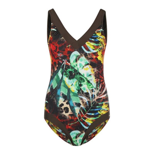 Mila Badpak V hals Taupe Terra