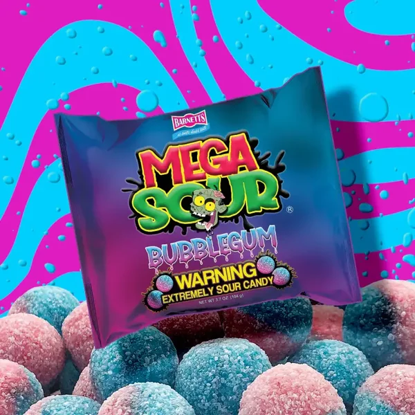 Barnetts Mega Sour Bubblegum