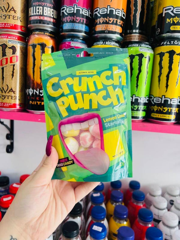 Crunch Punch Sour Lemon Starballs 50g