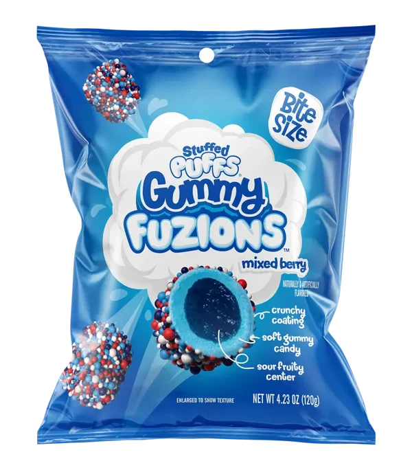 Stuffed Puffs Gummy Fusions Mixed Berry