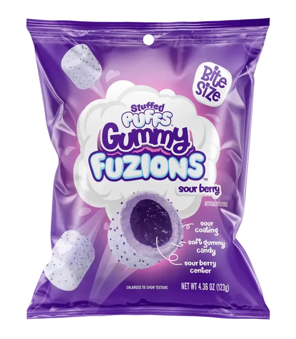 Stuffed Puffs Gummy Fusions Sour Berry