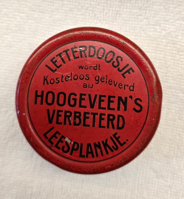 Letterdoosje rood met letters