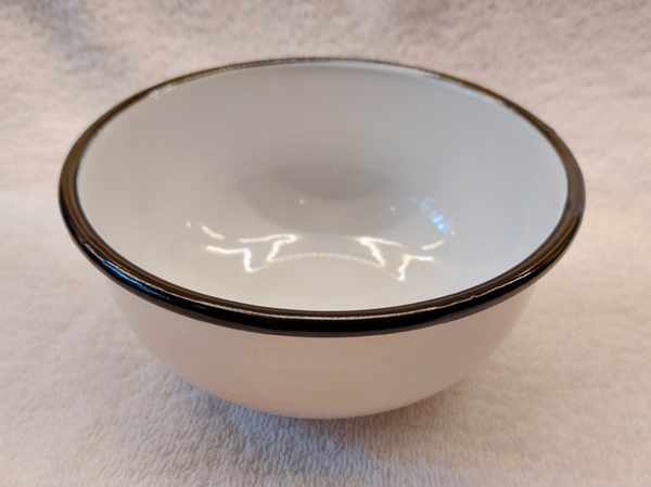 Emaille schaatje rond crème