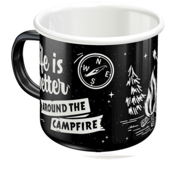 Emaille mok life is better