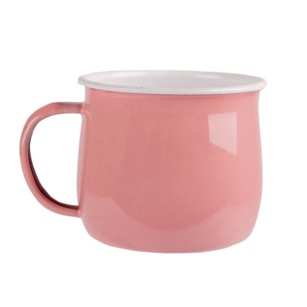 Emaille bolle buik mok roze