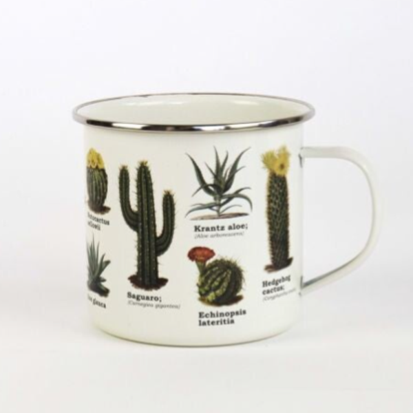 Emaille mok groot cactus