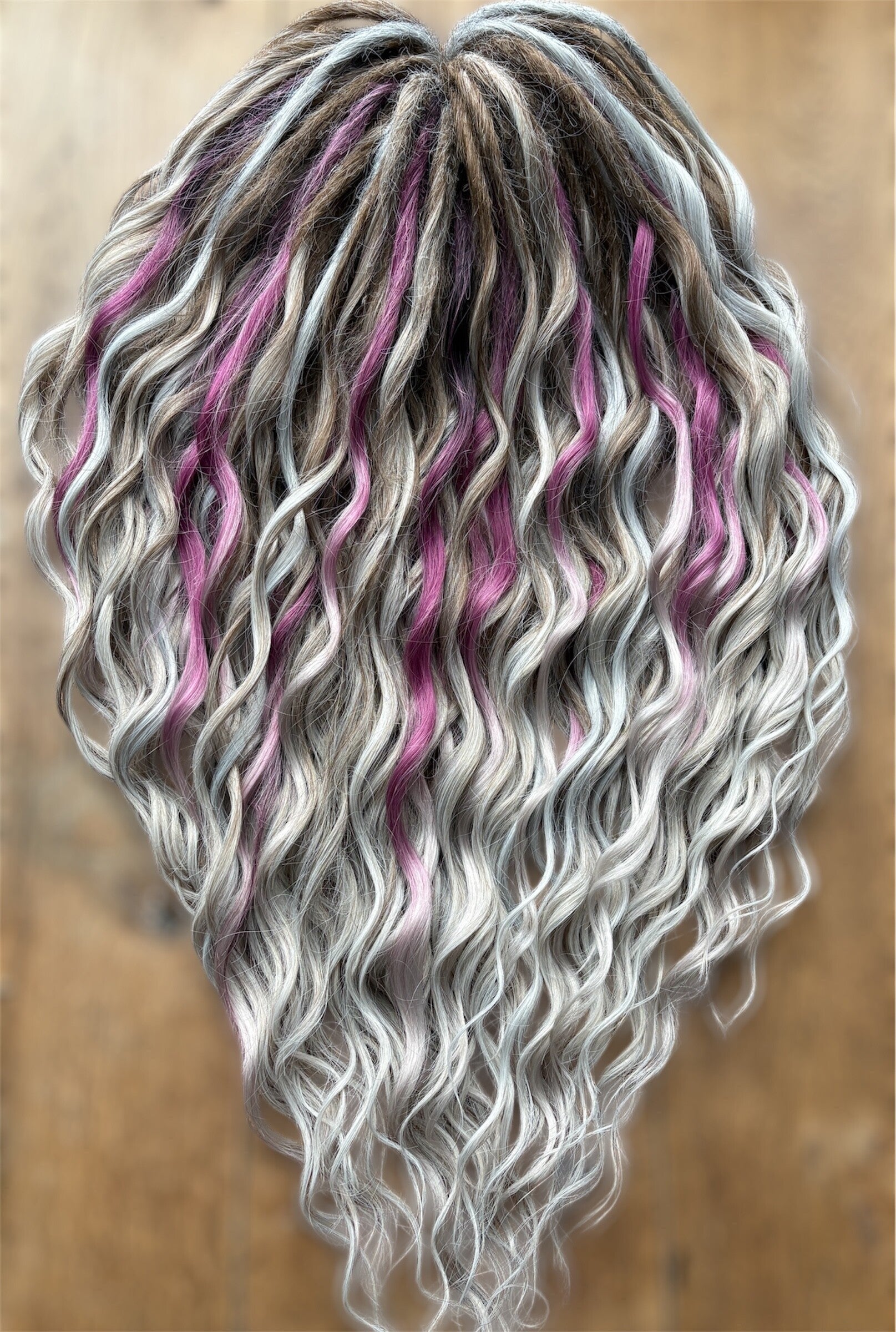 Dreadset beachweave met ombre paars